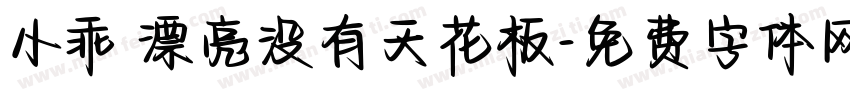 小乖 漂亮没有天花板字体转换